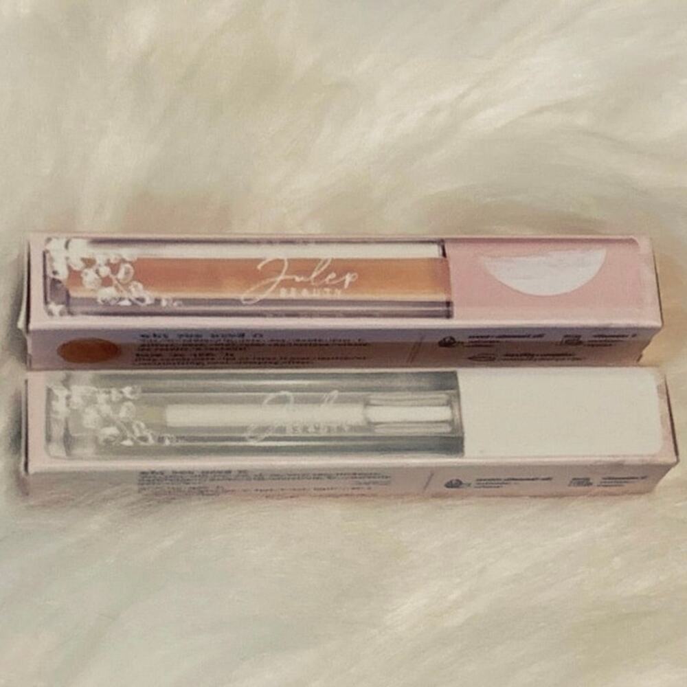 Julep Beauty Set of 2 New So Plush Lip Glosses Clear and Neutral